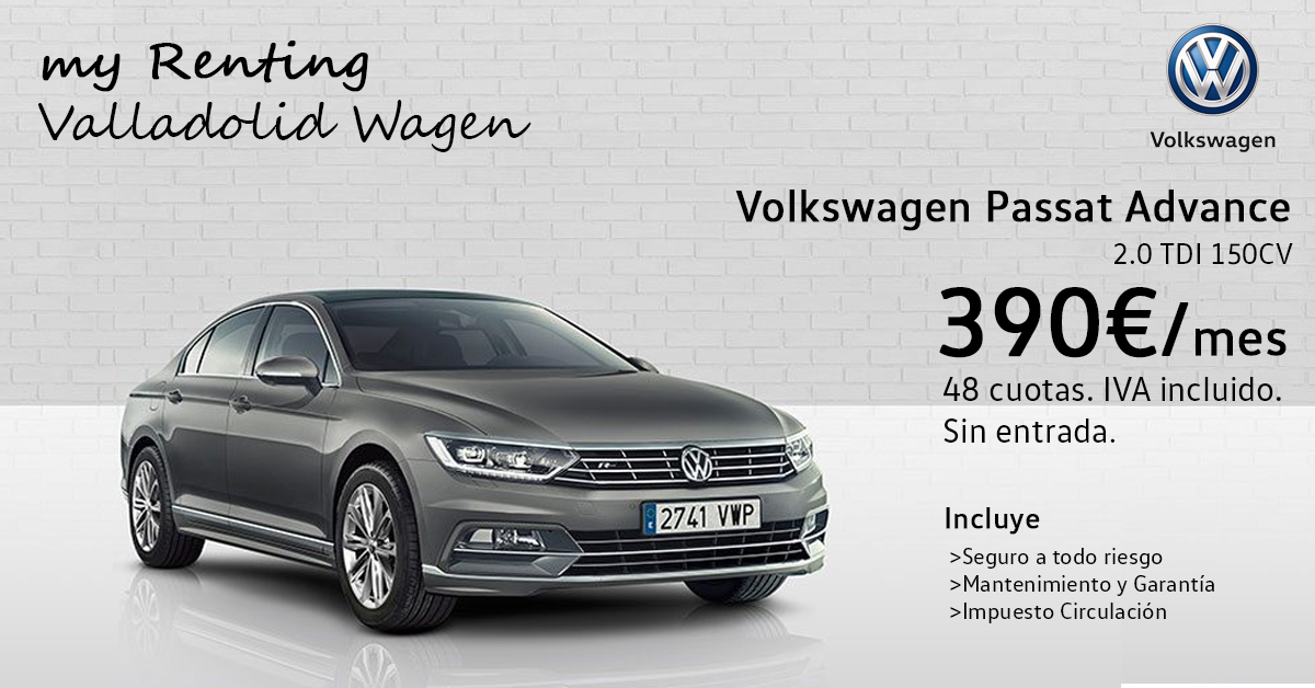 Oferta Volkswagen Passat renting en Valladolid